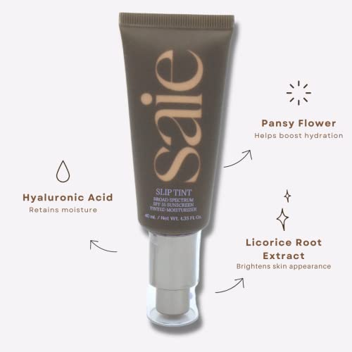Saie  Tint Broad Spectrum SPF 35 Sunscreen Tinted Moisturizer - Three (Light to Medium - Peach) 1.36 oz