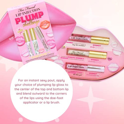Too Faced Lip Injection Plump Challenge Instant & Long-Term Lip Plumper Gift Set