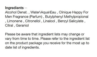 Clinique Happy for Men Eau de Toilette Spray, 3.4 Ounce