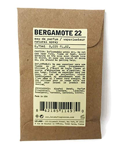 Le Labo Bergamote 22 Eau De Parfum