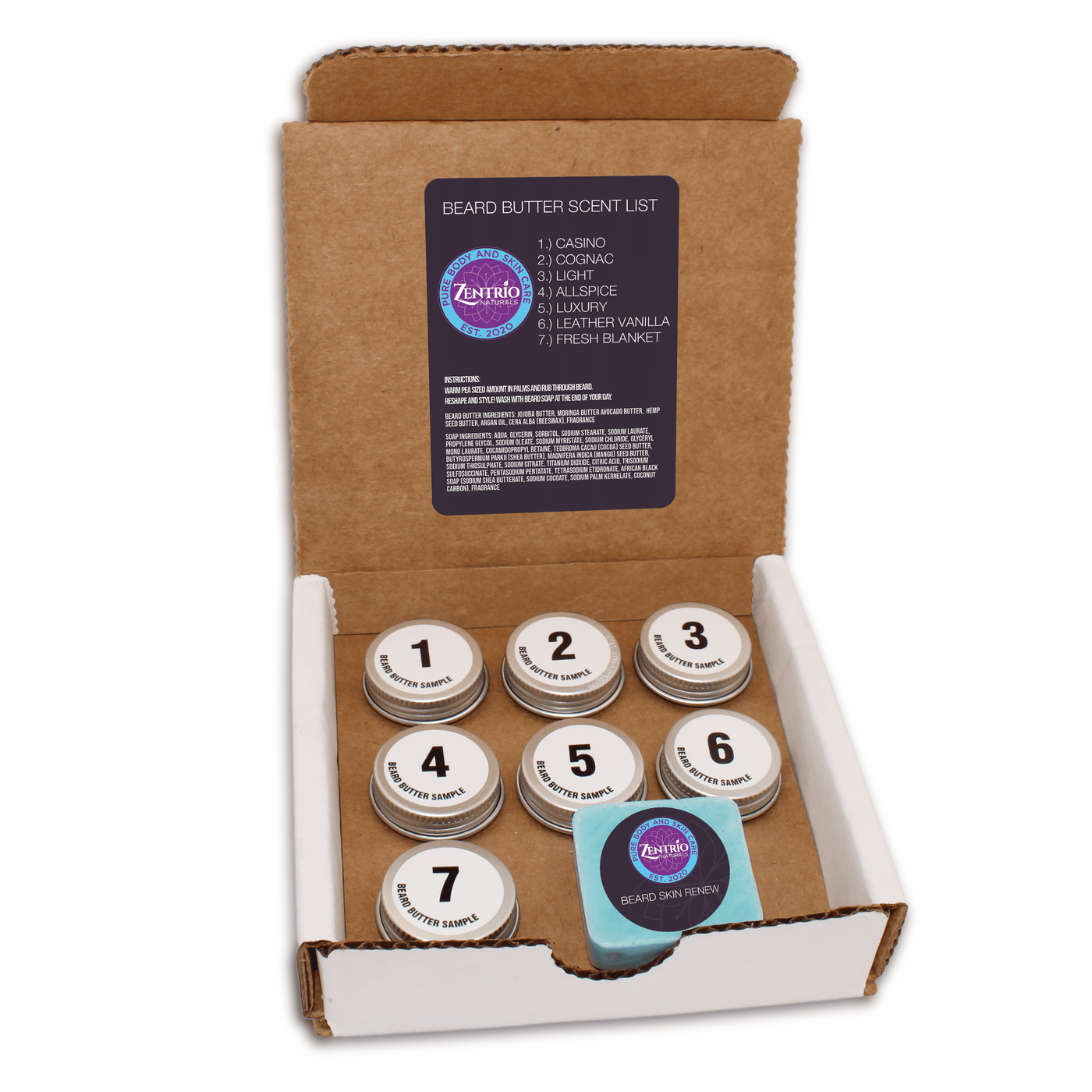Beard Nourish - Beard Butter Samples - ZenTrio Naturals