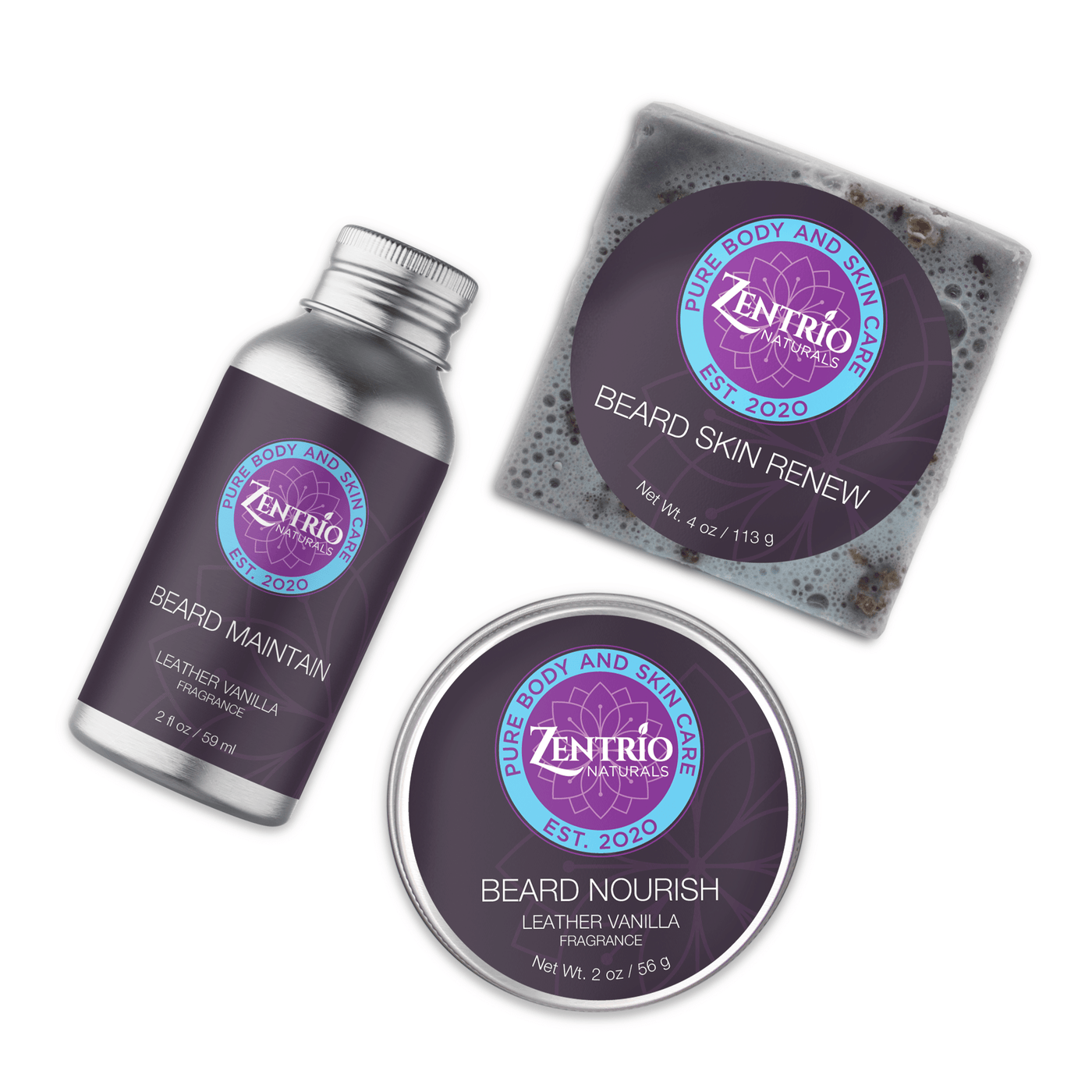 Beard + Stache Reboot Set - ZenTrio Naturals